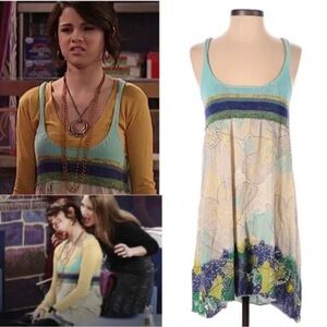 Free People Tunic Floral Pattern Racerback Dress ASO Selena Gomez as Ale…